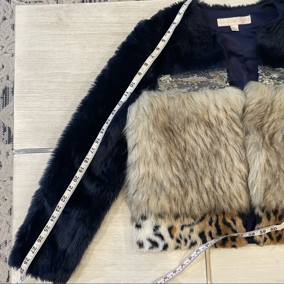 NWT Boston Proper bling faux fur jacket. - Picture 6 of 13